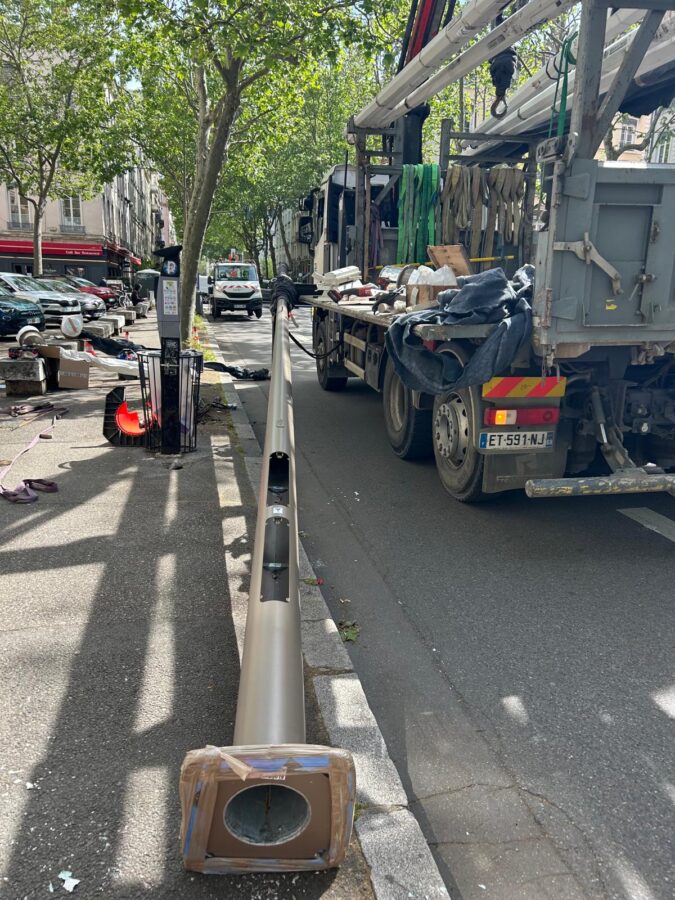 lampadaires lyon travaux