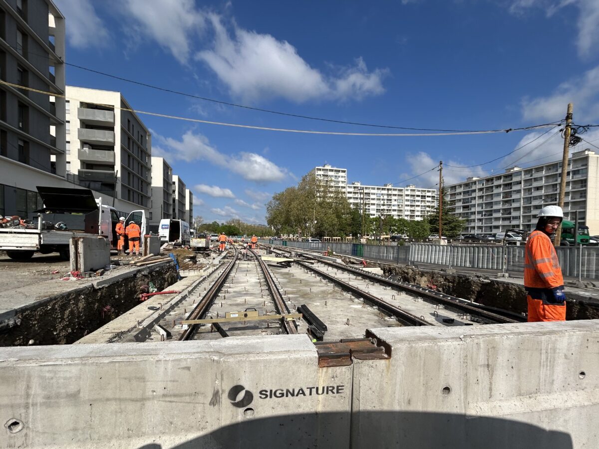 Vaulx-en-Velin travaux tramway
