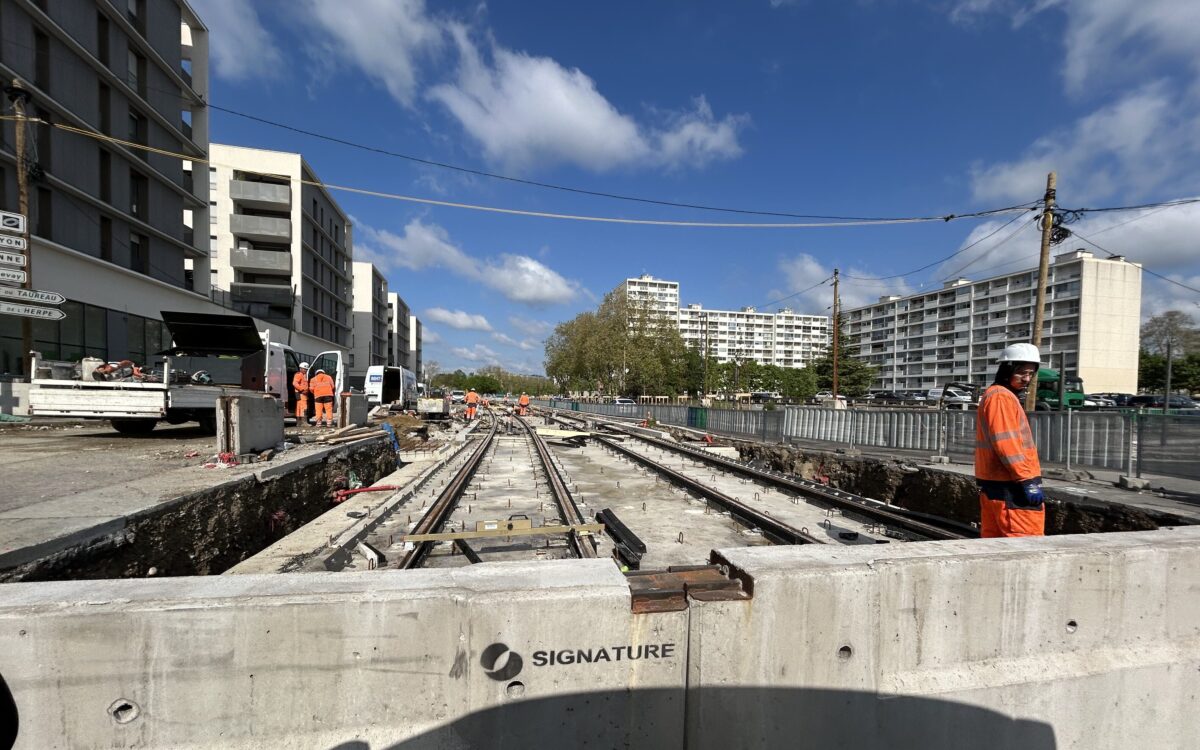 Vaulx-en-Velin travaux tramway