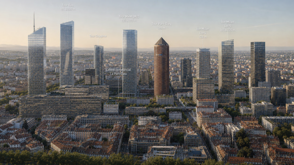La future sky-line de Lyon © Lyon Capitale