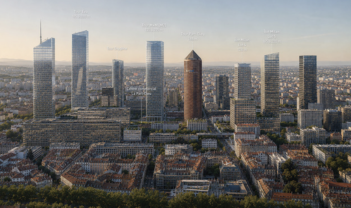 La future sky-line de Lyon © Lyon Capitale